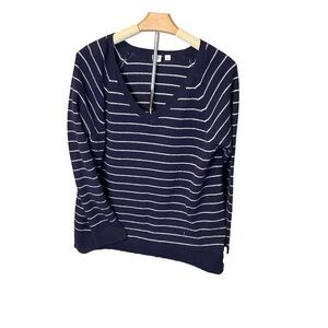 GAP Navy and White Striped Sweater